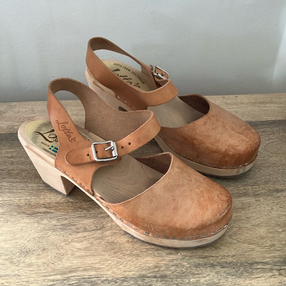 #16 Lotta From Stockholm Natural Leather Clogs